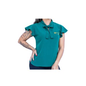 Blusa Social Crepe Bordado