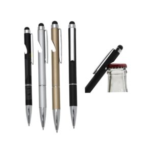 CANETA TTX-A290B METAL TOUCH E ABRIDOR DE GARRAFA PERSONALIZADA - ARTES VISUAIS