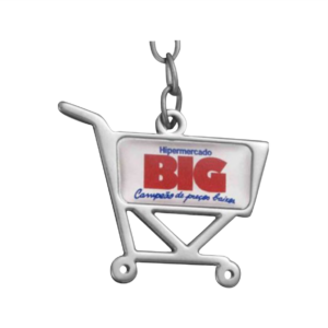 CHAVEIRO CARRINHO DE SUPERMERCADO PERSONALIZADO - CHAVEIRO RESINADO - ARTES VISUAIS