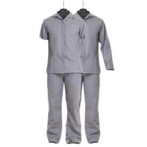 Conjunto de Jaleco em Brim